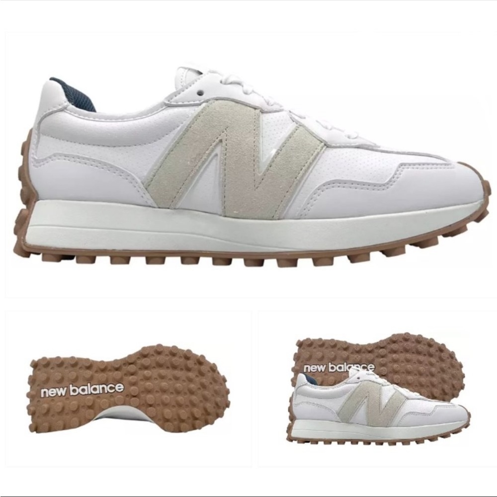New Balance Calia 327 Golf & Casual LEATHER Women's Sneakers Shoes White Tan 9